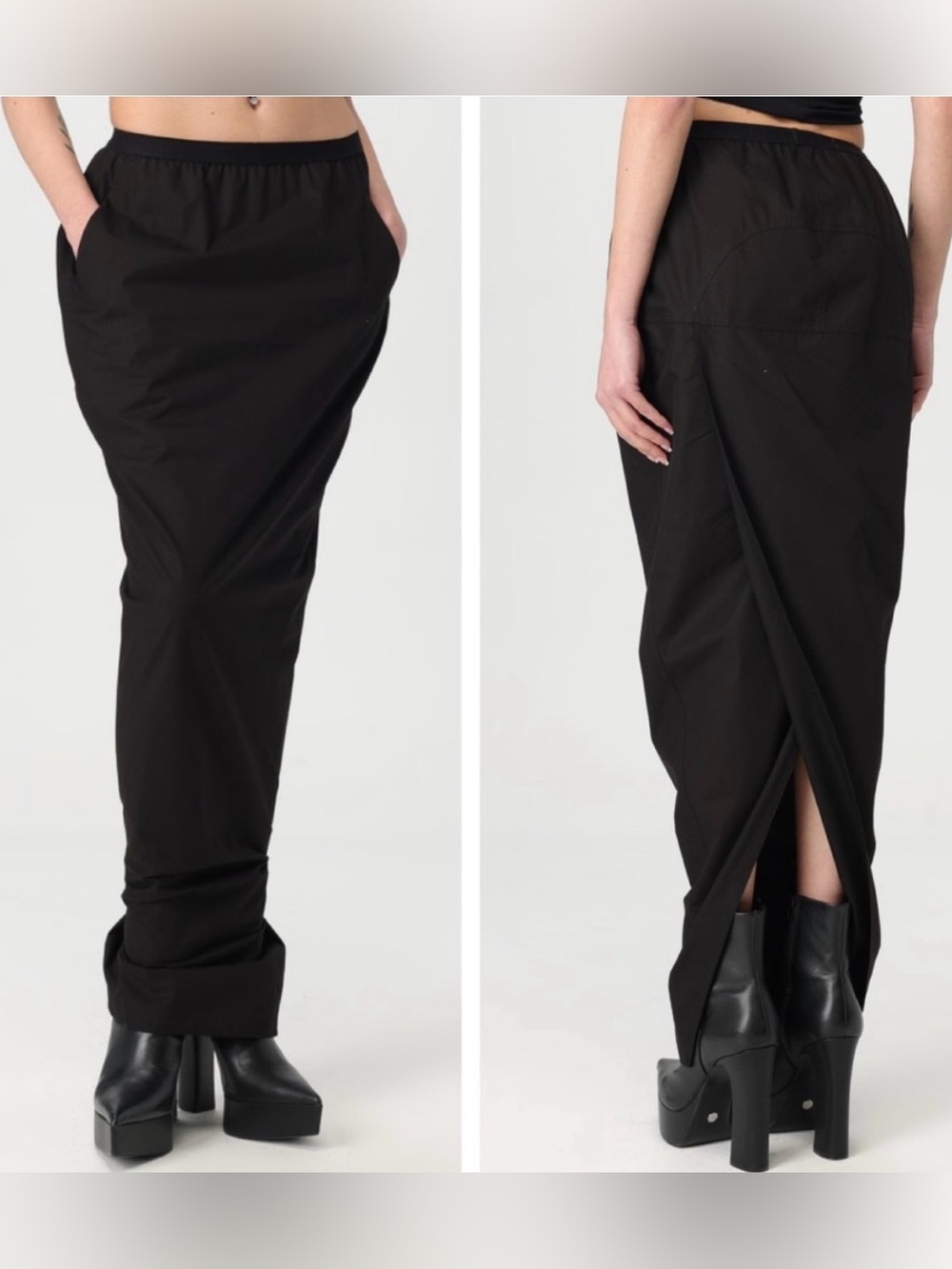 Rick Owens Long Soft Pillar Skirt US 4